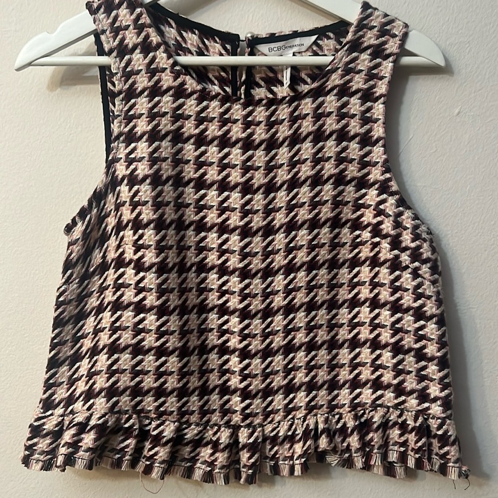 BCBG generation top size xs grunge plaid